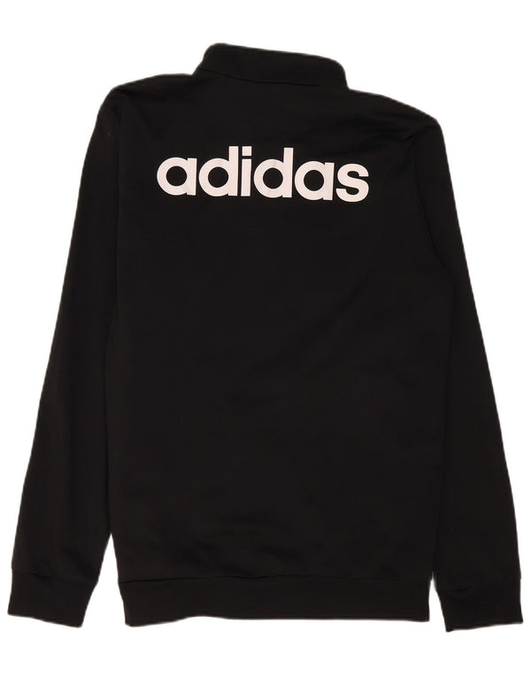 Adidas Męska bluza dresowa z grafiką, duża, czarna, poliestrowa