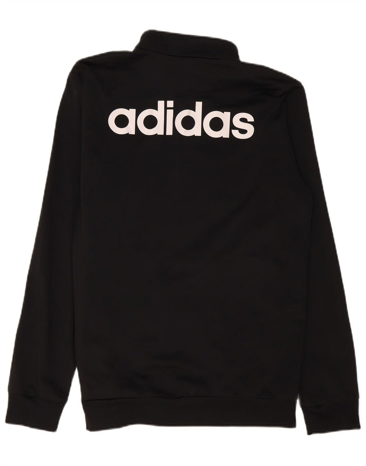 Adidas Męska bluza dresowa z grafiką, duża, czarna, poliestrowa