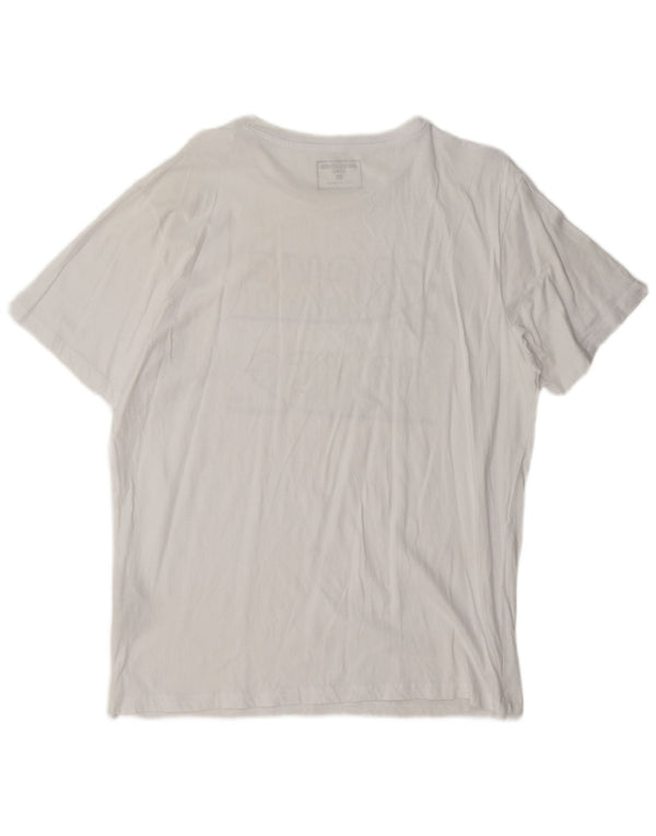Męska koszulka z grafiką Jack & Jones, góra XL, biała bawełna