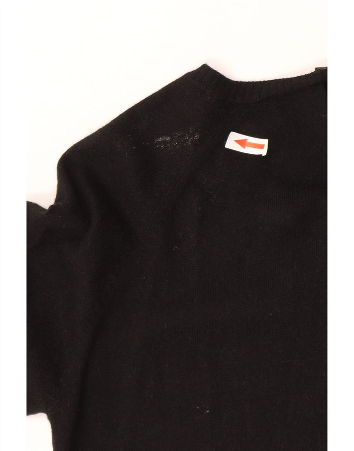 Sweter damski Zara UK 12, średni czarny sztuczny jedwab