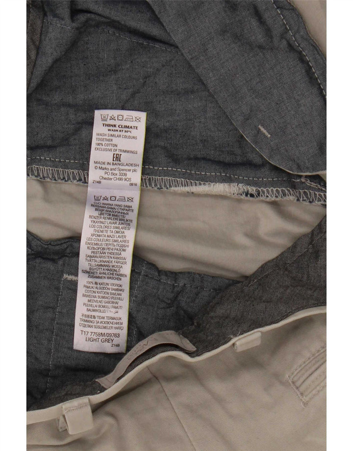 Męskie spodenki Chino Marks & Spencer W36, duże, szare, bawełniane