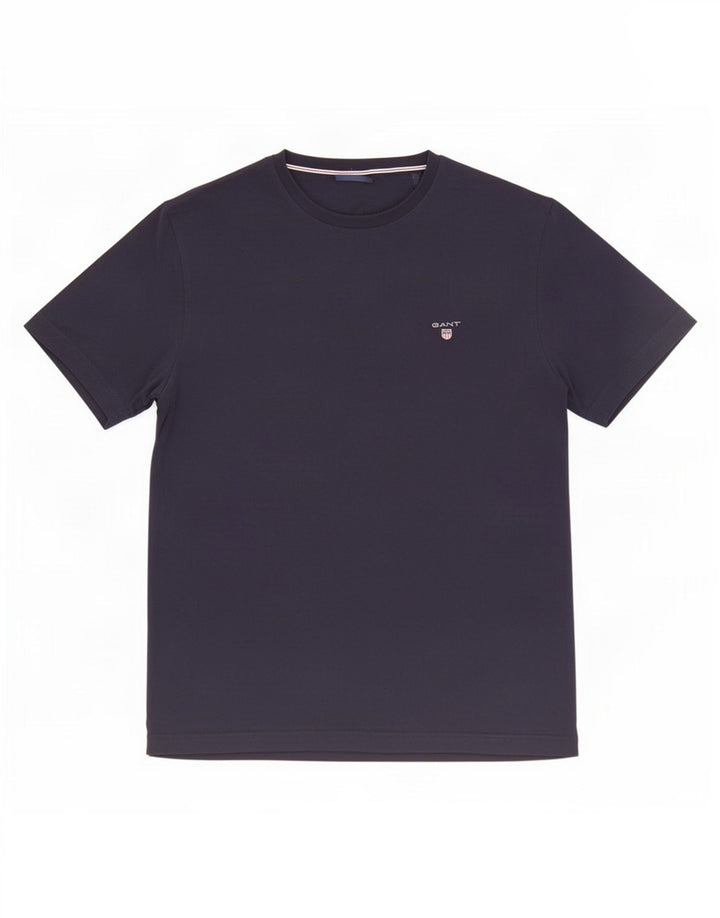 T-shirt męski Gant, średni, granatowy, bawełniany