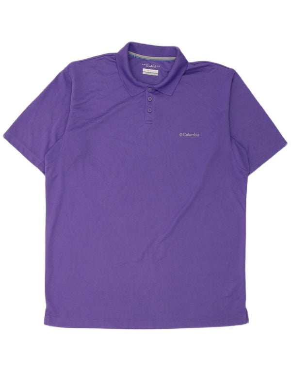 Męska koszulka polo Columbia Omni-Shade XL, fioletowa, poliestrowa
