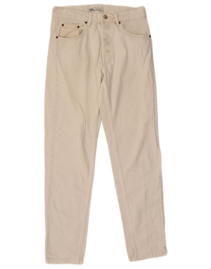 Męskie jeansy slim fit Zara EU 38 Small W30 L30 Biała bawełna