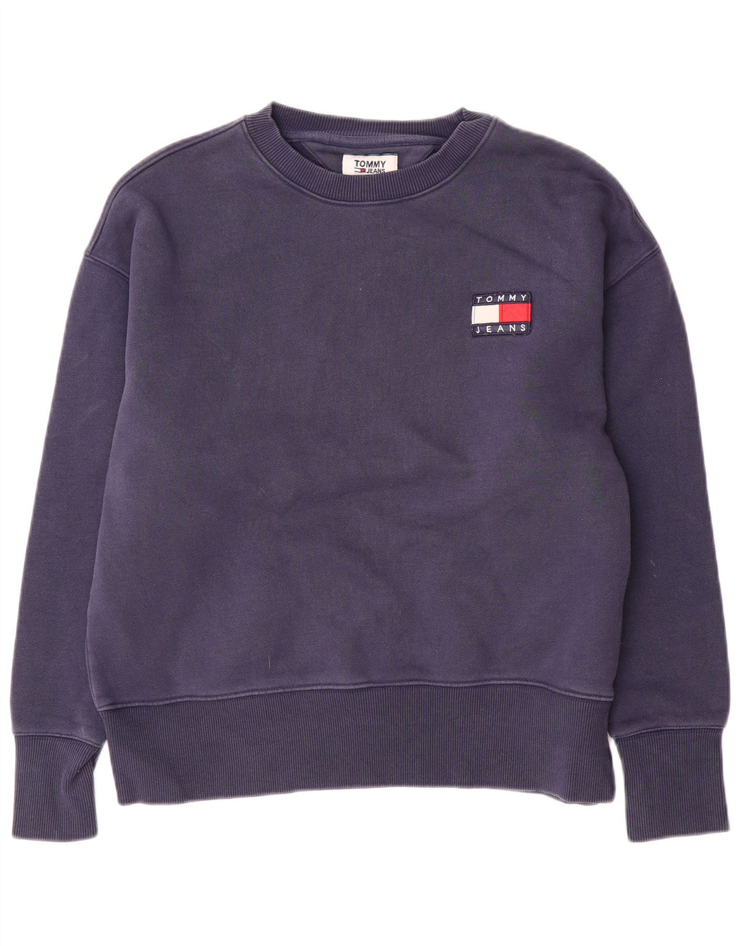 Męska bluza Tommy Hilfiger Sweter Średni granatowy, bawełniany