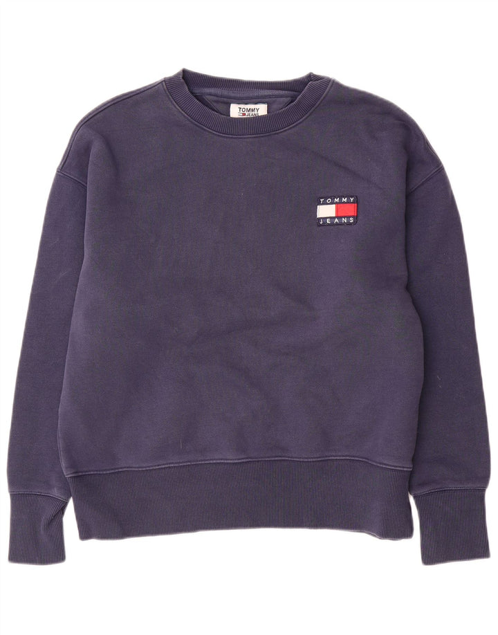 Męska bluza Tommy Hilfiger Sweter Średni granatowy, bawełniany