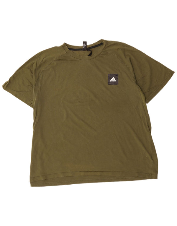 Adidas Męska koszulka Top 2XL Khaki, bawełna