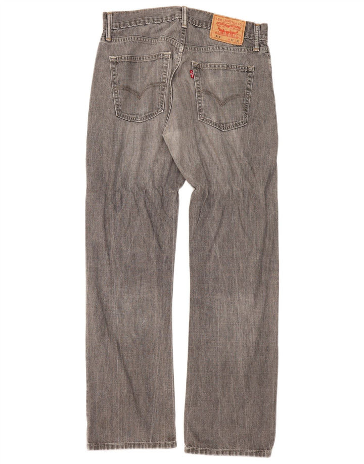 Damskie jeansy Levi's 514 Straight W32 L32 Szara bawełna