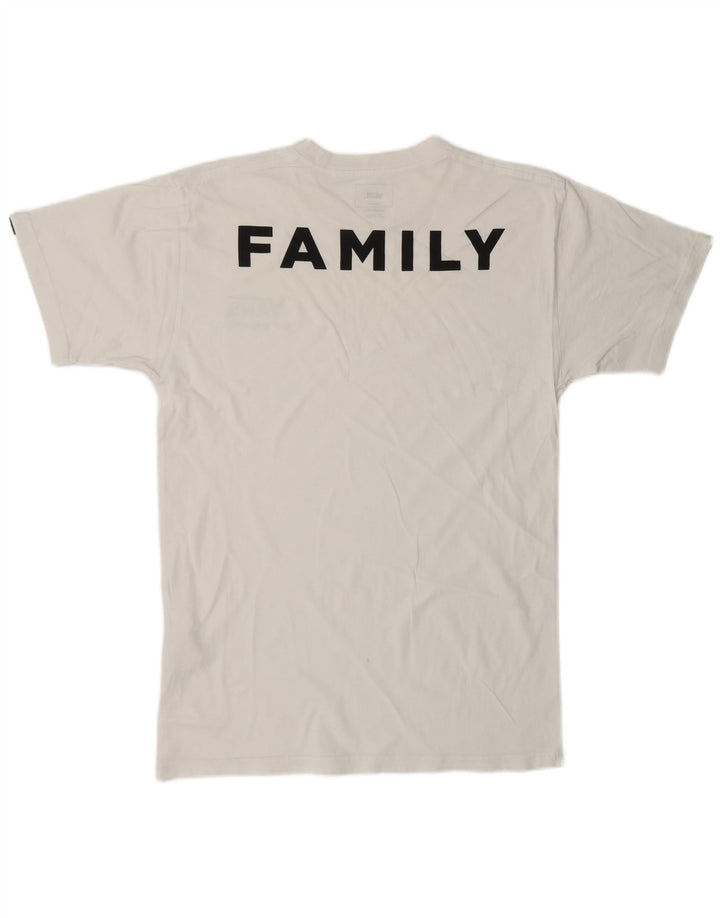 Męski T-shirt VANS o klasycznym kroju z grafiką, średni biały, bawełniany