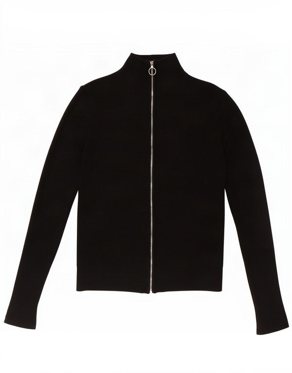 Zara Womens Cardigan Sweater UK 10 Small Black Viscose