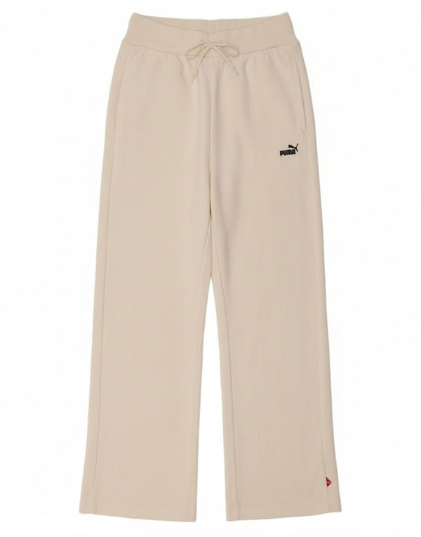 Damskie spodnie dresowe Puma UK 14, duże, białe, bawełniane