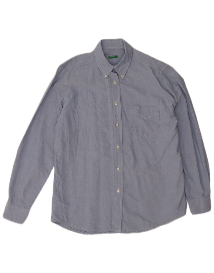 Koszula damska Benetton UK 18 XL, niebieska, bawełniana