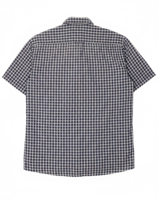 US Polo Assn. Koszula męska z krótkim rękawem, duża, granatowa w kratkę