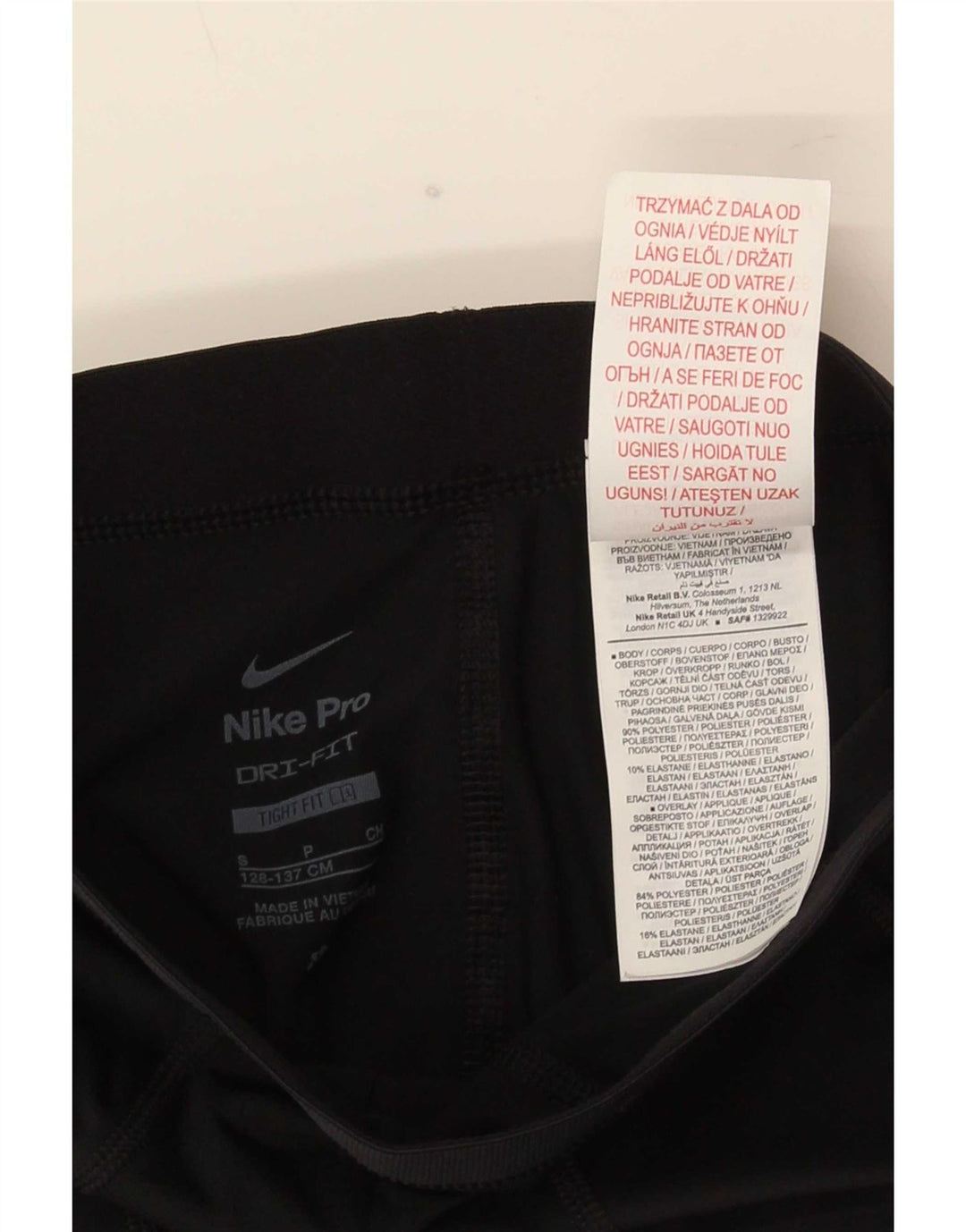 Dziewczęce legginsy Nike Dri Fit 8-9 lat, małe, czarne, poliestrowe