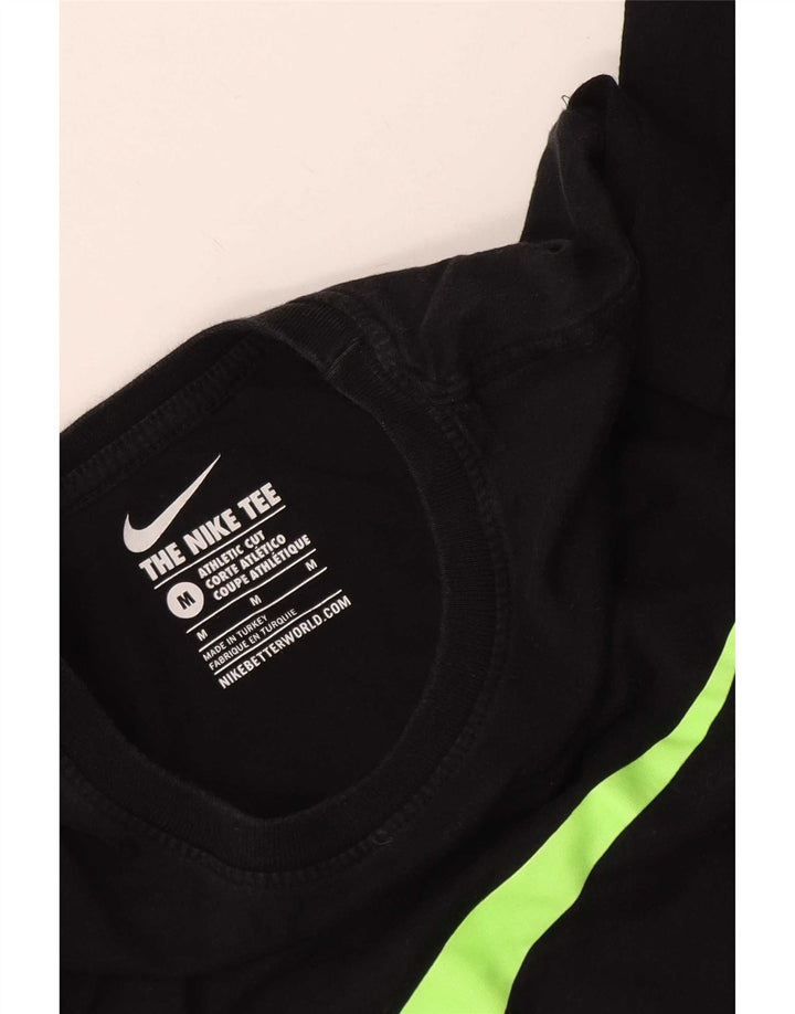 Męska koszulka Nike Athletic Fit Graphic z długim rękawem, średnia, czarna, bawełniana