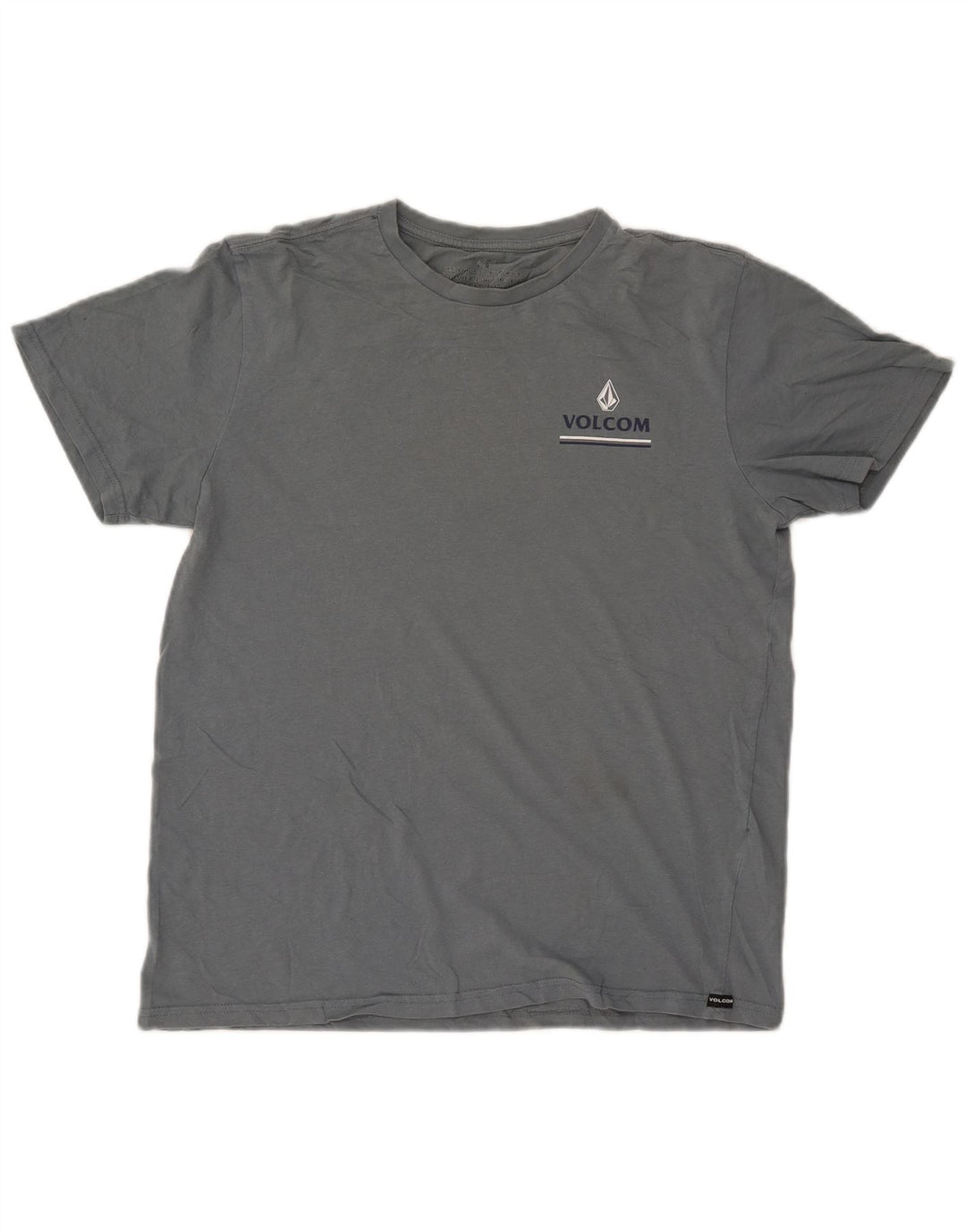 Damska koszulka z grafiką VOLCOM Top UK 16, duża niebieska bawełna