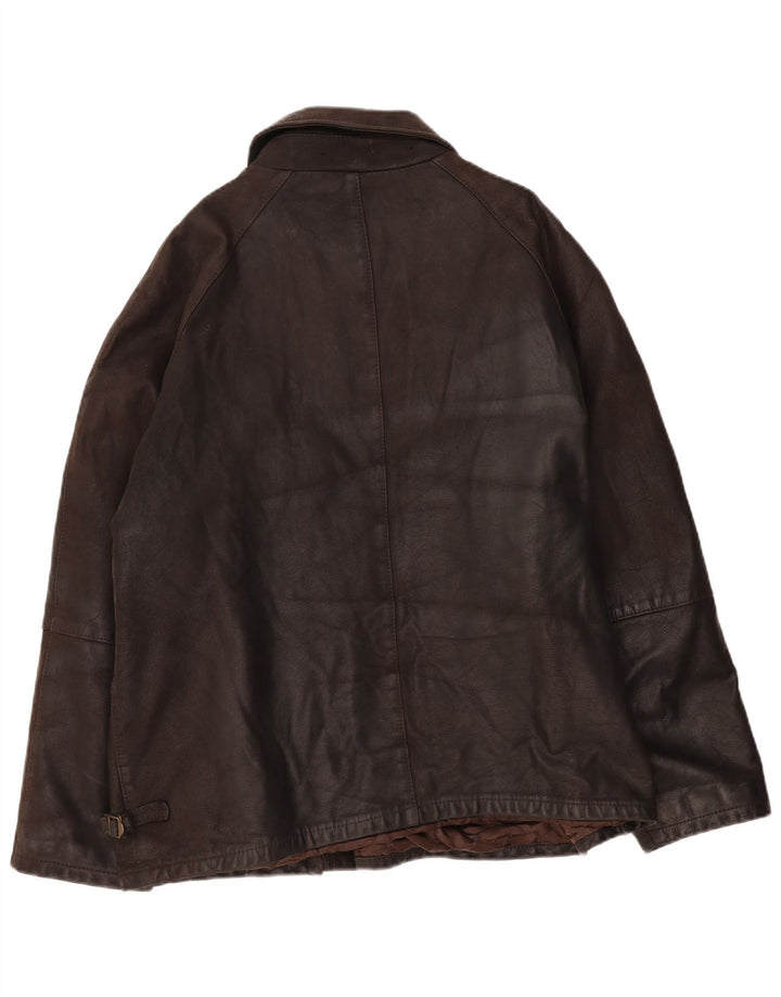 Męska kurtka skórzana VINTAGE UK 42 XL brązowa