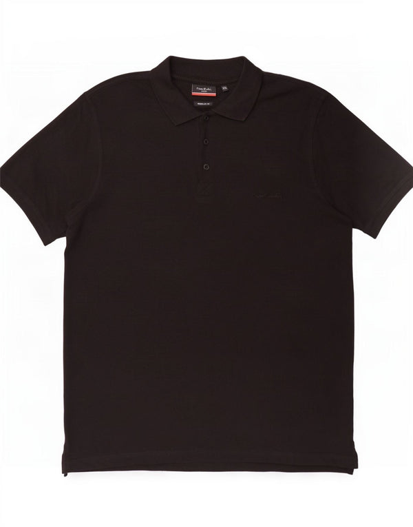 Męska koszulka polo Pierre Cardin o regularnym kroju, 2XL, czarna, bawełniana