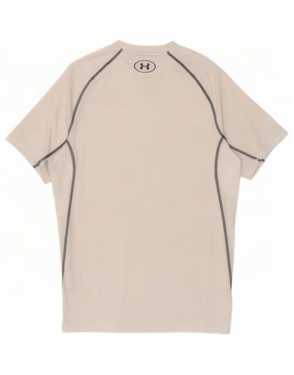 Męska koszulka t-shirt Under Armour Heat Gear Top XL, biały, poliester z blokami kolorów