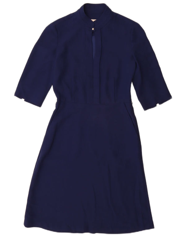 Hobbs Womens A-Line Dress UK 4 XS Navy Blue Polyester