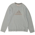 Adidas Męska bluza z grafiką, mała, niebieska, bawełniana