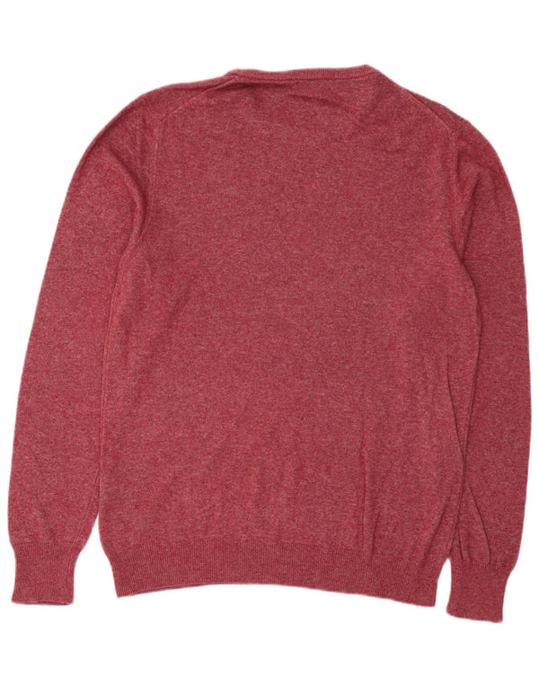 Męski sweter Liu Jo z okrągłym dekoltem XL, bordowa, nakrapiana wiskoza