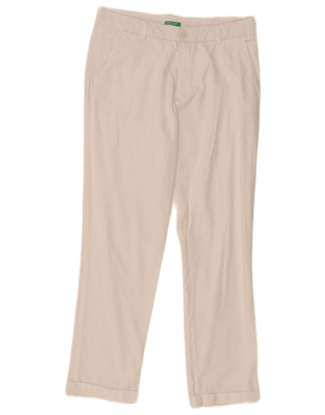 Spodnie damskie Benetton Slim Chino W29 L26 Białe