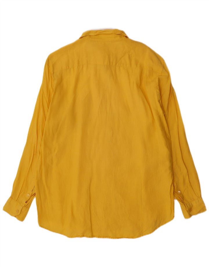 Koszula damska Max Mara UK 18 XL Żółta lniana