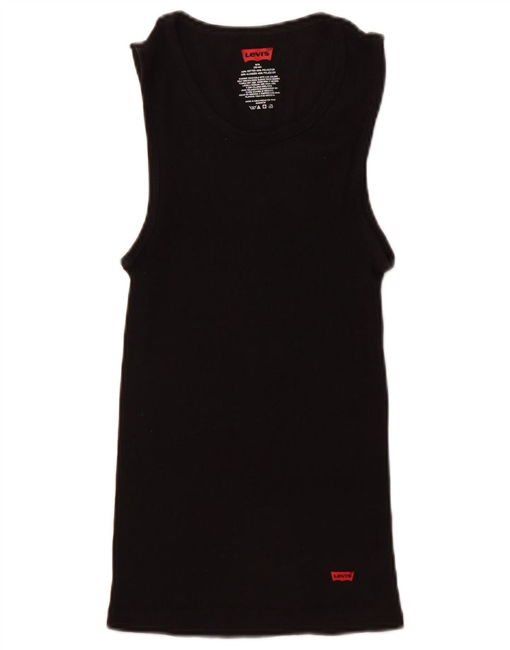 Męska kamizelka LEVI'S UK 38/40, średnia czarna bawełna