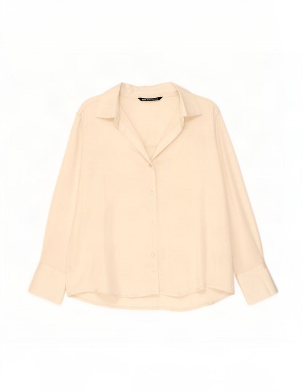 Zara Womens Shirt UK 16 Large Off White