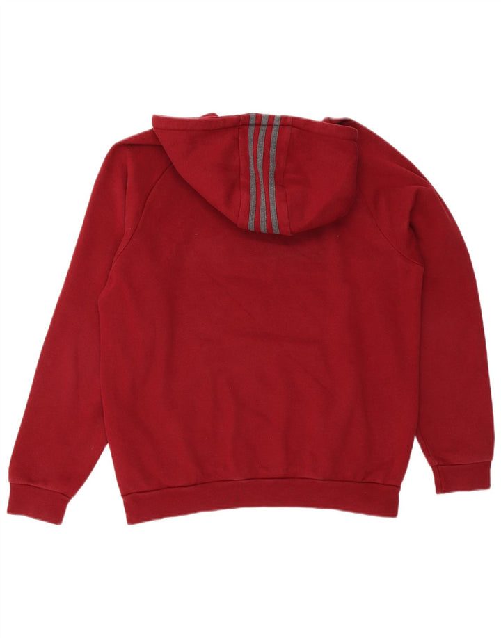 Męska bluza z kapturem Adidas Graphic, średnia bordowa bawełna