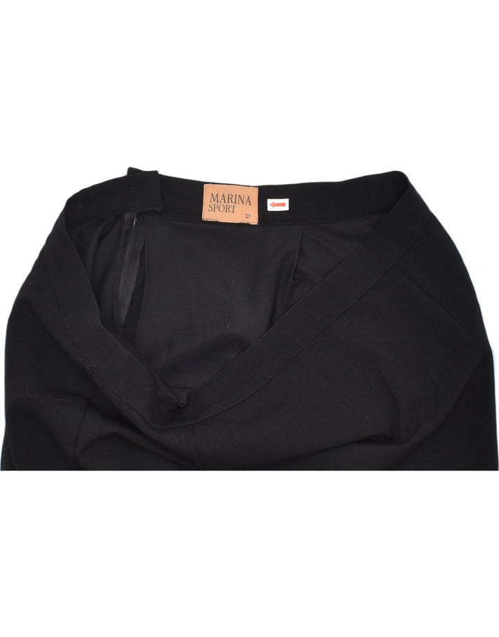MARINA SPORT Womens Pencil Skirt W34 Large Black Cotton Classic | Vintage | Thrift | Second-Hand | Used Clothing | Messina Hembry 