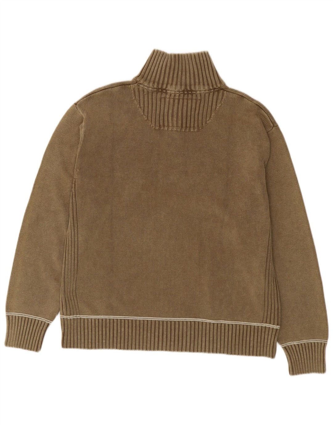 Męski sweter męski Camp David z zamkiem błyskawicznym, 2XL, brązowy, bawełniany