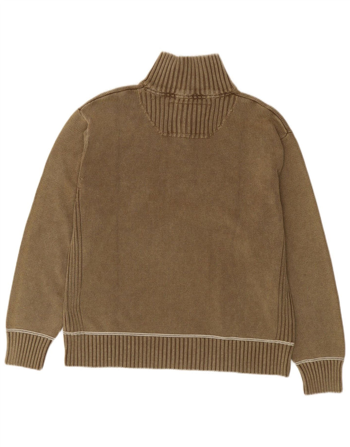 Męski sweter męski Camp David z zamkiem błyskawicznym, 2XL, brązowy, bawełniany