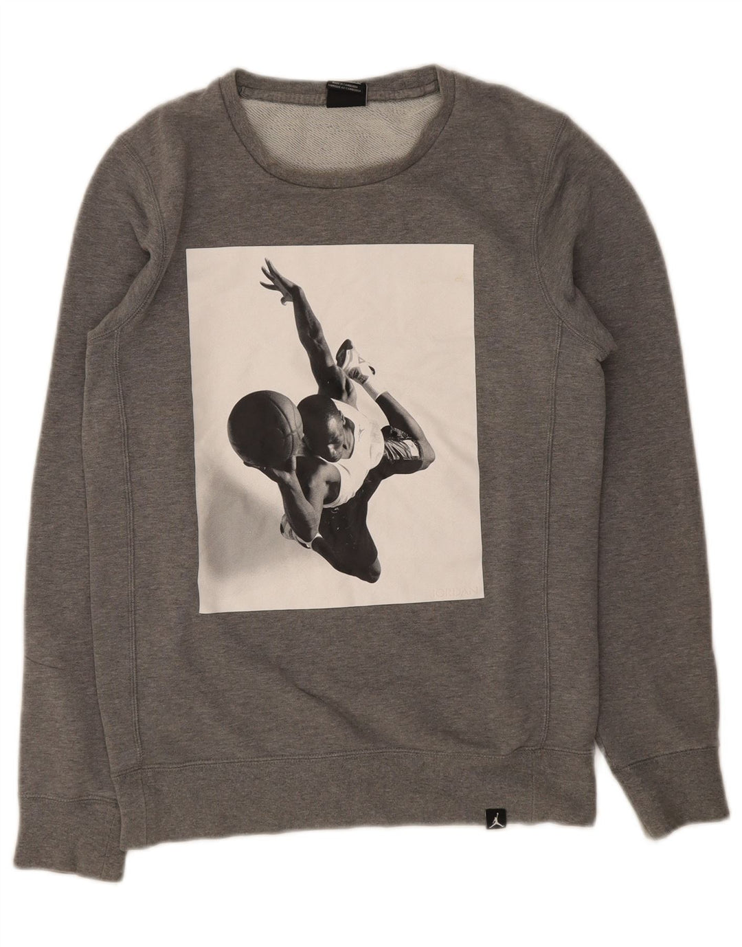 Męska bluza z grafiką Nike, sweter XS, szara bawełna