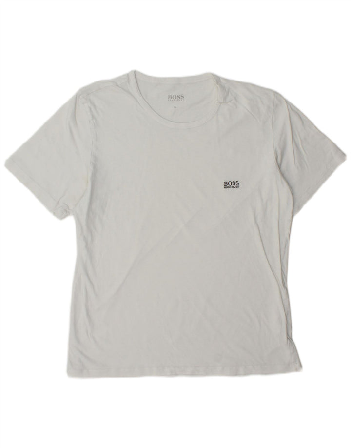 T-shirt męski Hugo Boss, top XL, biała bawełna