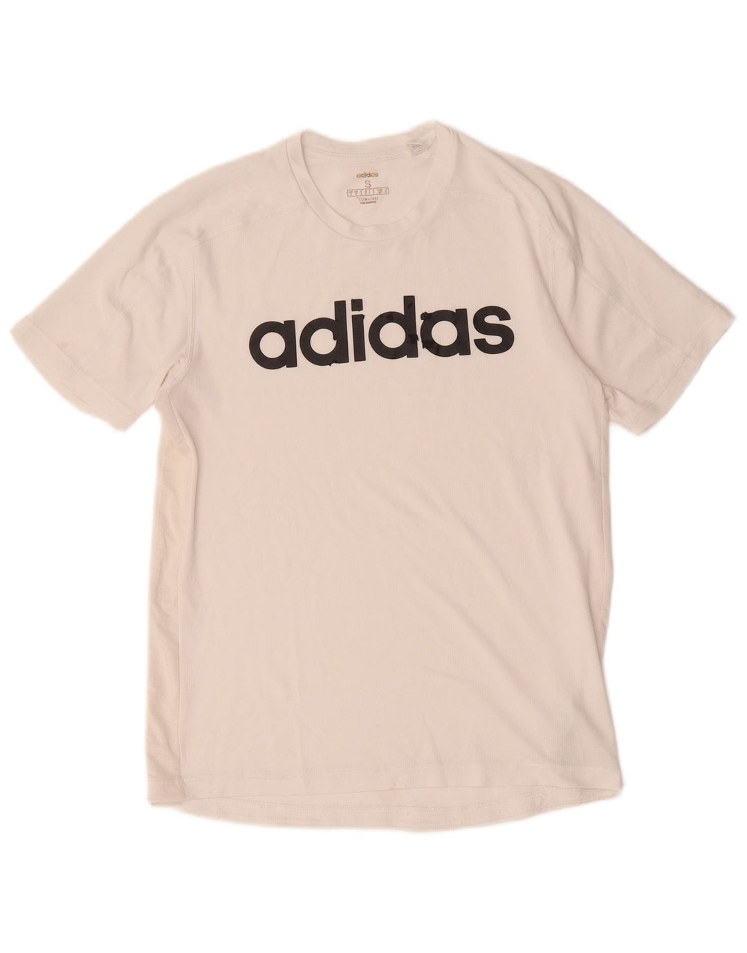 Męska koszulka Adidas Climacool z grafiką, mała, biała, poliestrowa