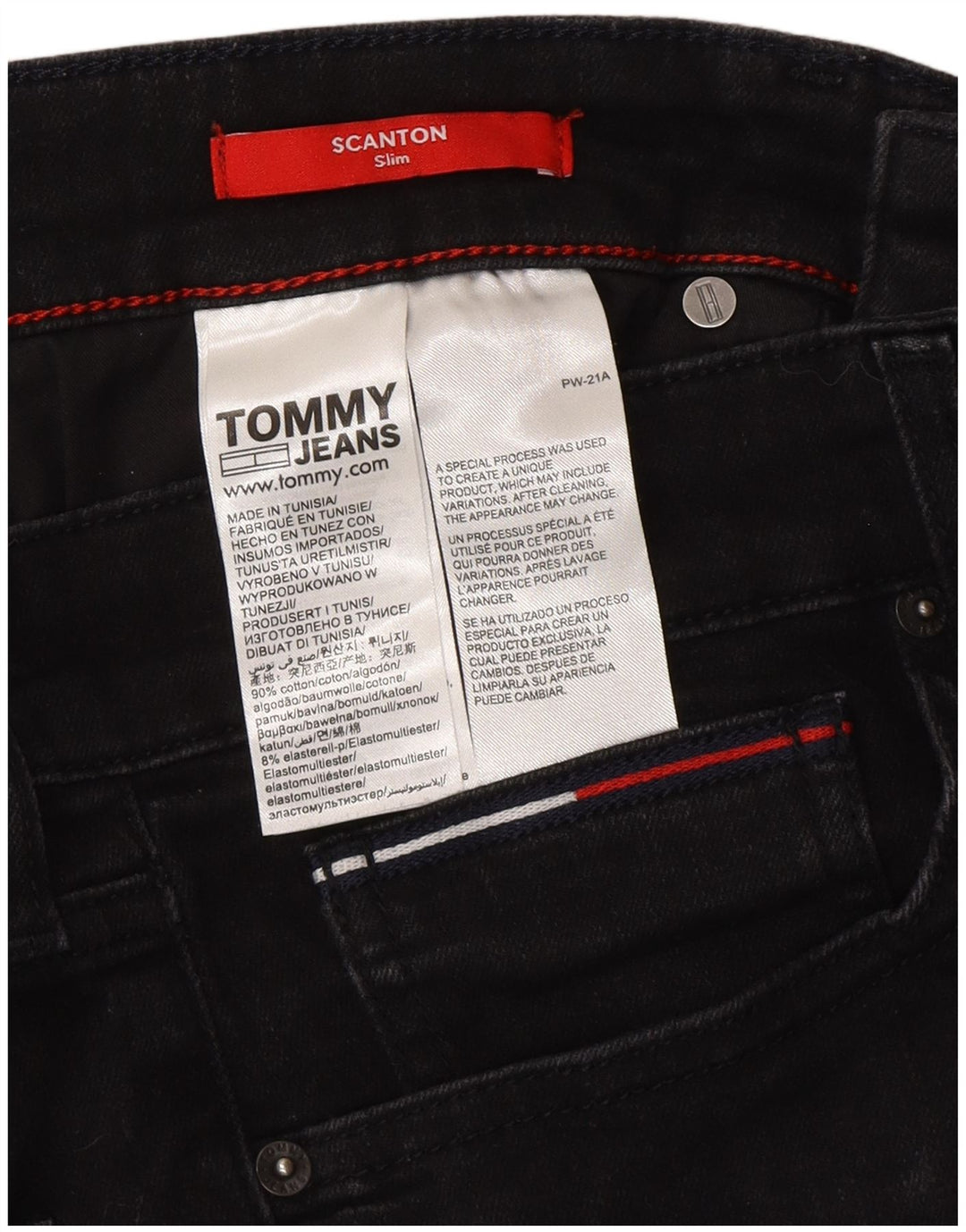 Męskie dżinsy Tommy Hilfiger Scanton Slim W32 L32 Szara bawełna