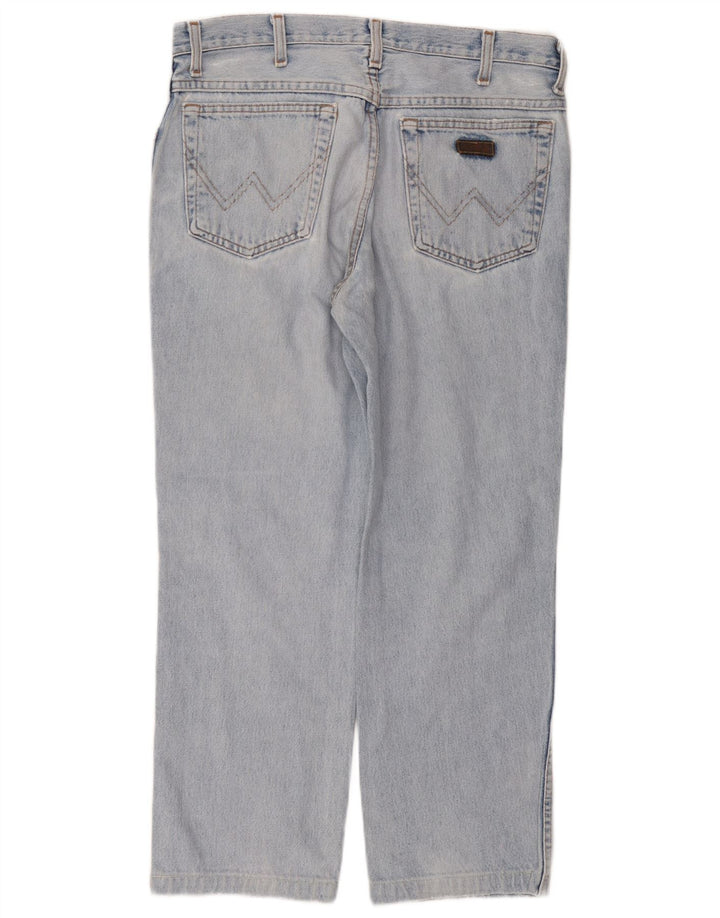 Wrangler Męskie proste dżinsy W34 L30 Niebieskie bawełniane