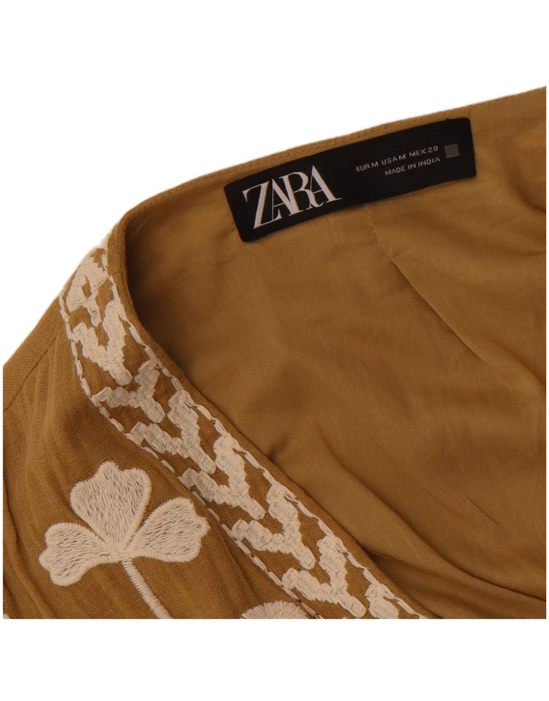 Kamizelka damska Zara UK 12 Średni Beżowy Kwiatowy