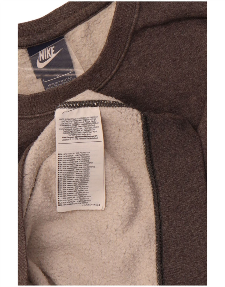 Męski sweter NIKE, duży, szary, bawełniany