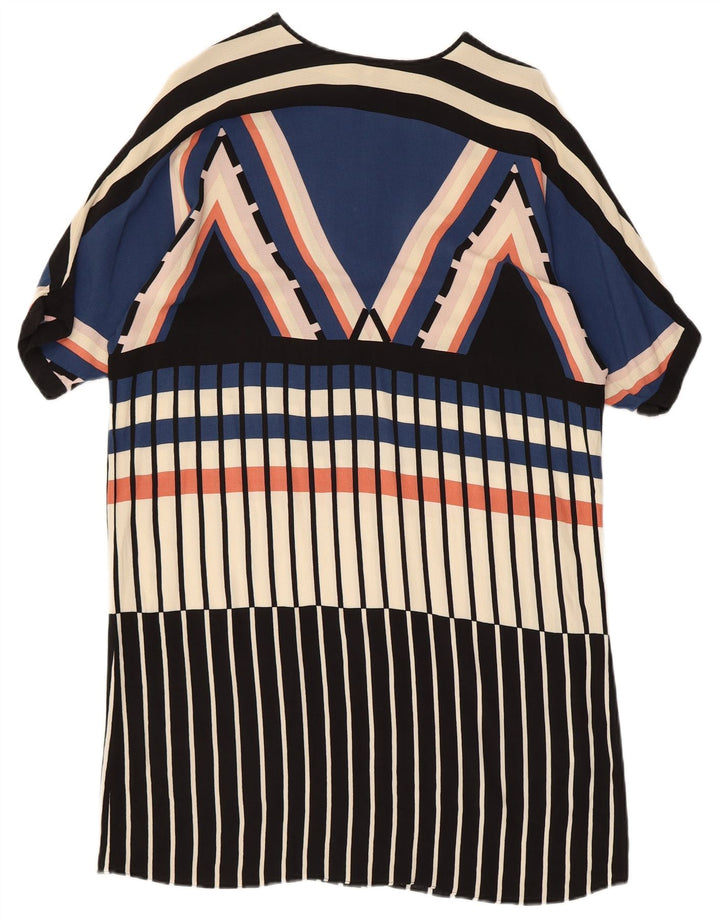 WAREHOUSE Damska sukienka oversize typu shift UK 10, mała, wielokolorowa, geometryczna