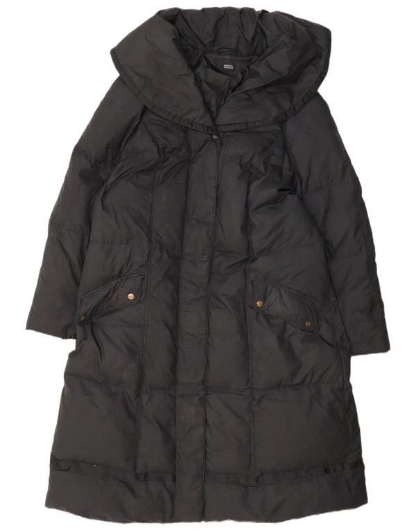 Marks & Spencer Damski płaszcz ocieplany UK 22 3XL Czarny poliester