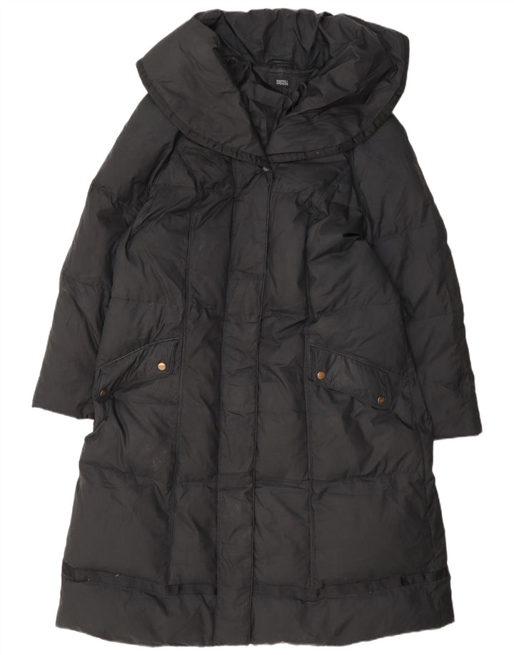 Marks & Spencer Damski płaszcz ocieplany UK 22 3XL Czarny poliester