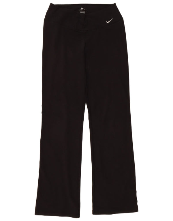 Damskie spodnie dresowe Nike Dri Fit UK 14, średnie czarne, bawełniane