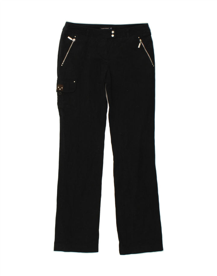 MARINA YACHTING Womens Bootcut Cargo Trousers IT 46 Large W32 L33  Black Vintage Marina Yachting and Second-Hand Marina Yachting from Messina Hembry 