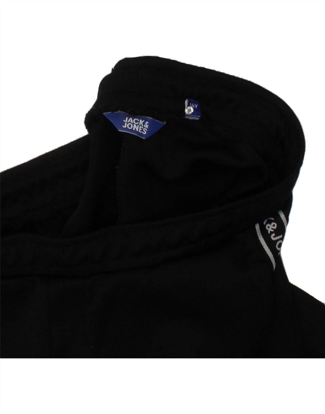 JACK & JONES Boys Graphic Tracksuit Trousers 13-14 Years  Black Polyester Vintage Jack & Jones and Second-Hand Jack & Jones from Messina Hembry 