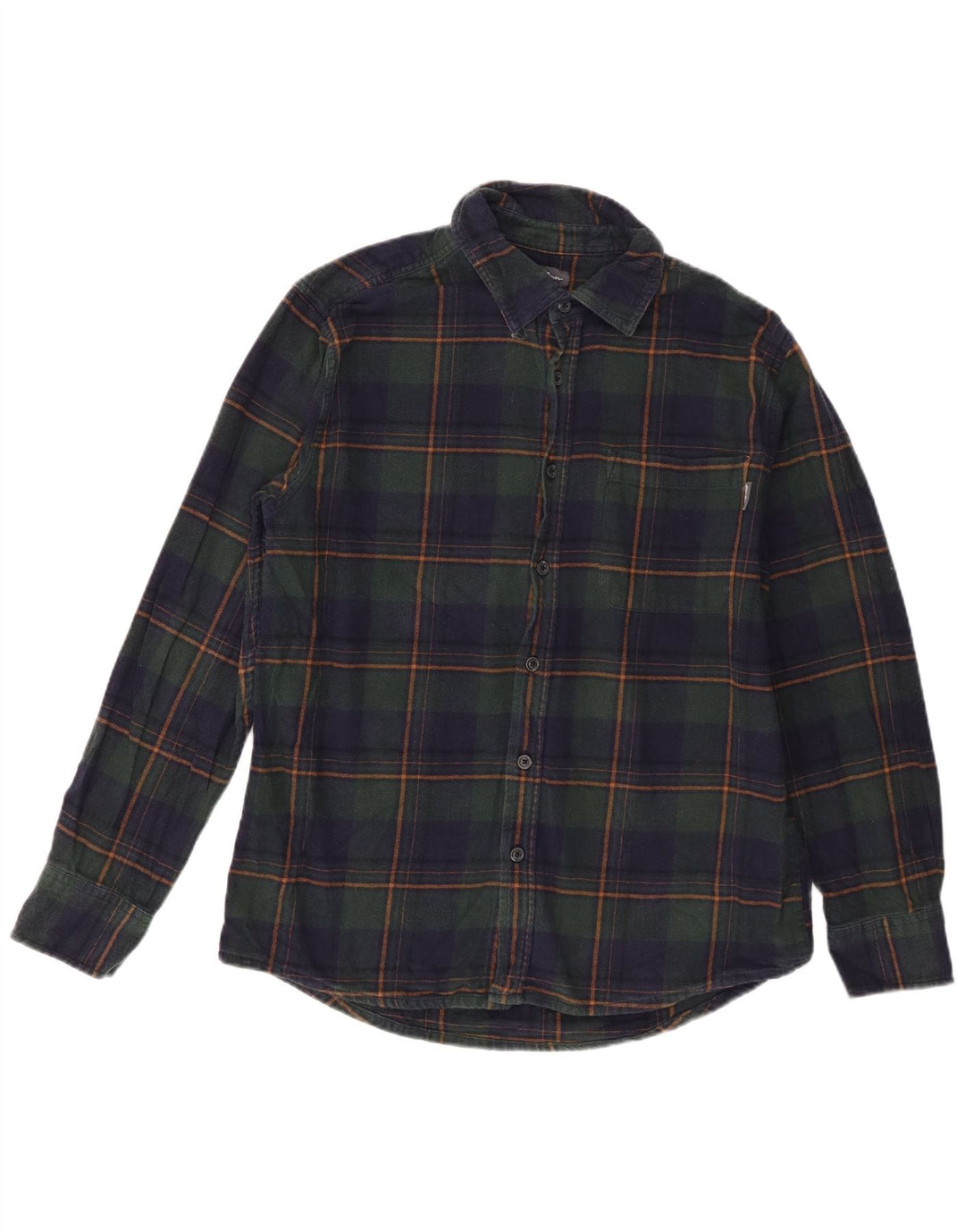 Koszula flanelowa męska Eddie Bauer, bawełniana, w średnią granatową kratkę