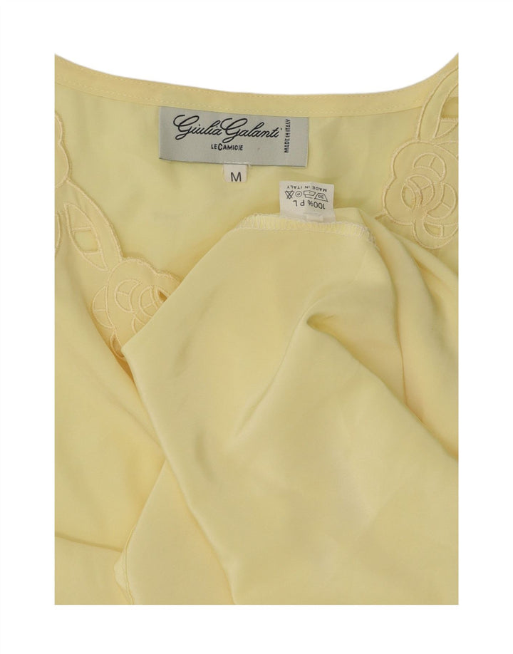 GIULIA GALANTI Womens Blouse Top UK 14 Medium Yellow Polyester