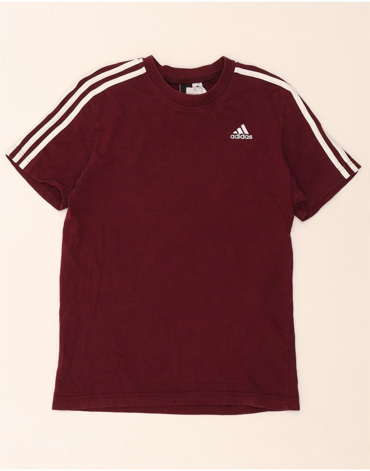 T-shirt męski ADIDAS, mały, bordowy, bawełniany